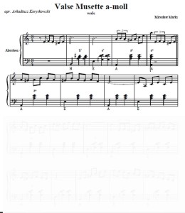 Walc musette - a-moll - Mirosław Marks (nuty pdf)