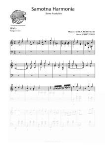 Samotna harmonia (walc) - Sława Przybylska (nuty pdf)