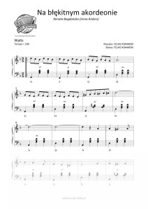 Na błękitnym akordeonie - Renata Bogdańska (Irena Anders) (nuty pdf)