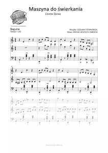 Maszyna do świerkania - Czesław Śpiewa (nuty pdf)
