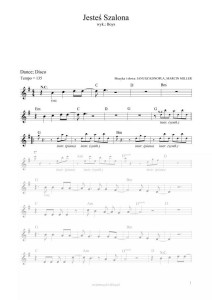 Jesteś szalona - Boys (Marcin Miller) (nuty pdf)