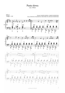 Puste słowa - Milano (nuty pdf)