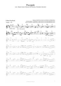 Początek - Męskie Granie Orkiestra 2018 (Kortez, Podsiadło, Zalewski) (nuty pdf)