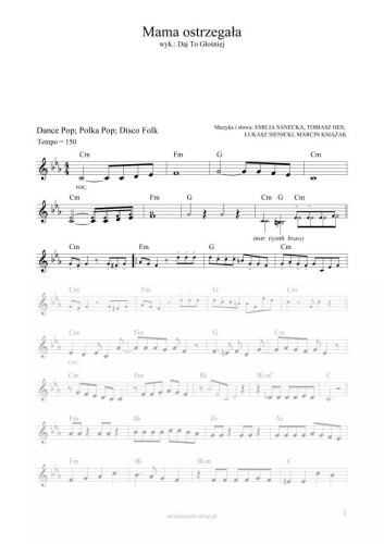 Mama ostrzegała - Daj To Głośniej, c-moll zw.jpg