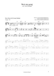 Weź nie pytaj - Paweł Domagała (nuty pdf)
