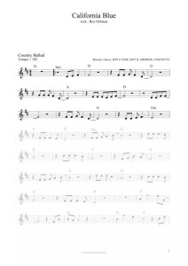 California Blue - Roy Orbison (nuty pdf)