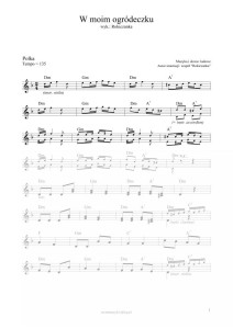 W moim ogródeczku - Rokiczanka (nuty pdf)