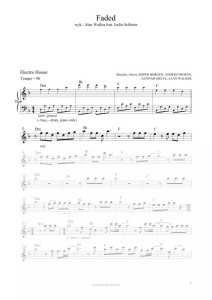 Faded - Alan Walker feat. Iselin Solheim (nuty pdf)