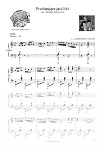 Przelatujące jaskółki (polka) - Arkadiusz Korytkowski (nuty pdf)
