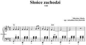 Słońce zachodzi - walc - Mirosław Marks (nuty pdf)